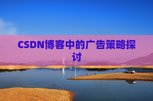CSDN博客中的广告策略探讨